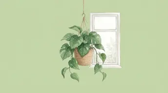 Trầu bà bên cửa sổ